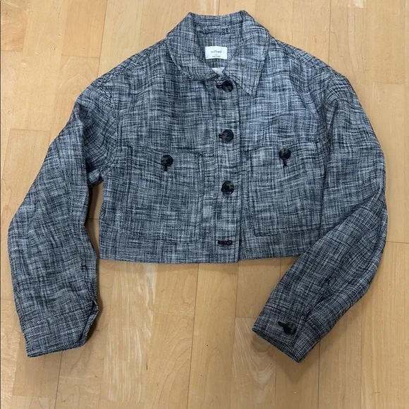 Gray Cropped Jacket - Picture 1 of 2